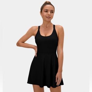 NWT HALARA Backless Cut Out Twisted Side Pocket 2-in-1 Dress